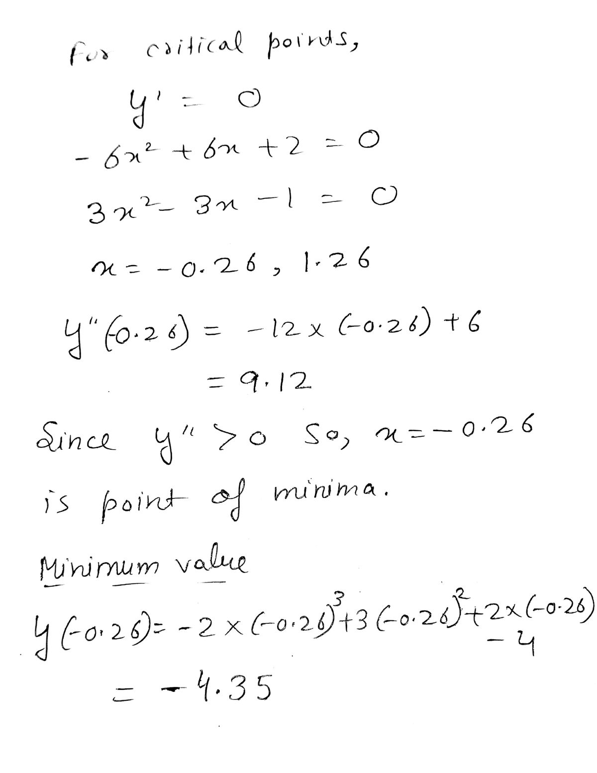 Calculus homework question answer, step 2, image 1